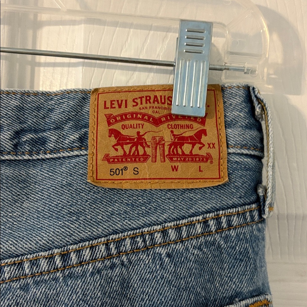 Levi’s 501 High Rise Button Fly Distressed Skinny Jeans W25 L30 - Picture 6 of 10